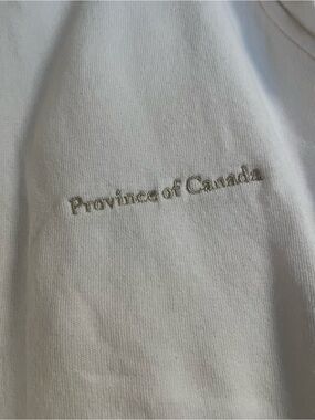 Province of Canada White Sweatpants – Size Medium (Unisex)